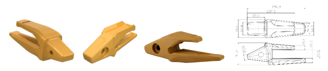 Adaptateur de dent d'excavatrice